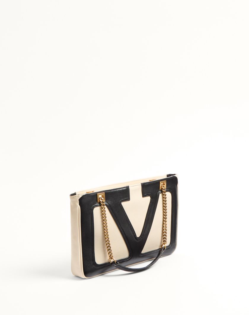 Valentino Handbags Borsa Shopping Piccola Valentino Garavani Viva Superstar In Nappa per Donna in Avorio/nero | Valentino IT Saldi