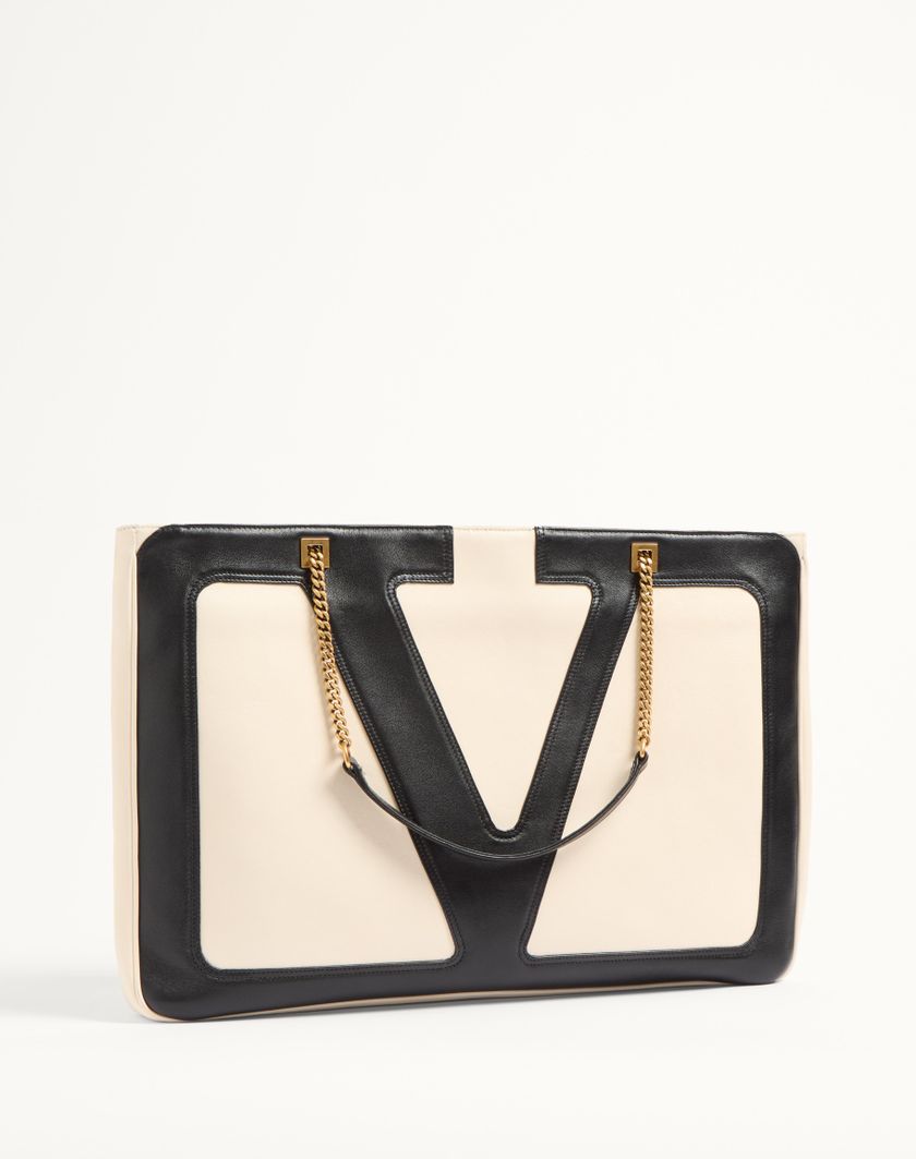 Valentino Handbags Borsa Shopping Grande Valentino Garavani Viva Superstar In Nappa per Donna in Nero/marrone | Valentino IT Vendita Economica