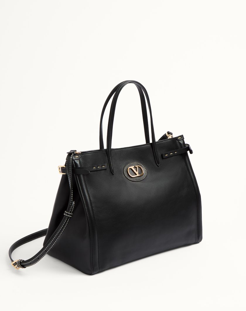 Valentino Handbags Borsa Shopping Media Valentino Garavani Antibes In Vitello per Donna in Nero | Valentino IT Negozio