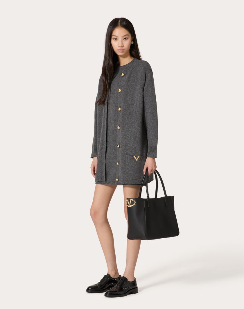 Valentino Handbags Borsa Shopping Vlogo Side In Vitello Nappato per Donna in Tabacco | Valentino IT Soddisfazione Garantita