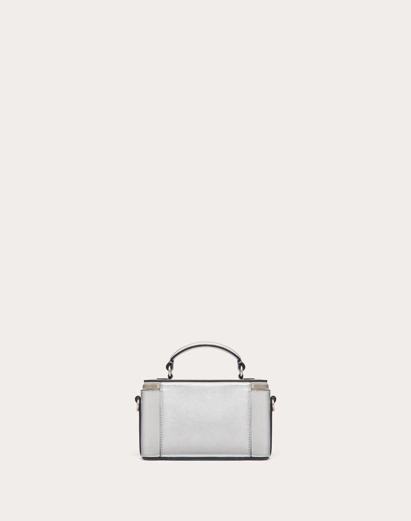 Valentino Handbags Mini Borsa A Mano Locò In Vitello Metallizzato per Donna in Argento | Valentino IT Consegna Veloce
