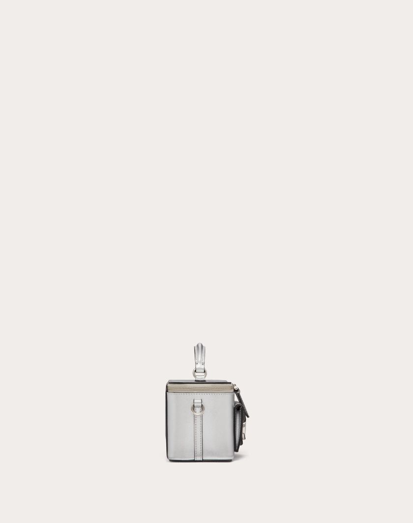 Valentino Handbags Mini Borsa A Mano Locò In Vitello Metallizzato per Donna in Argento | Valentino IT Consegna Veloce