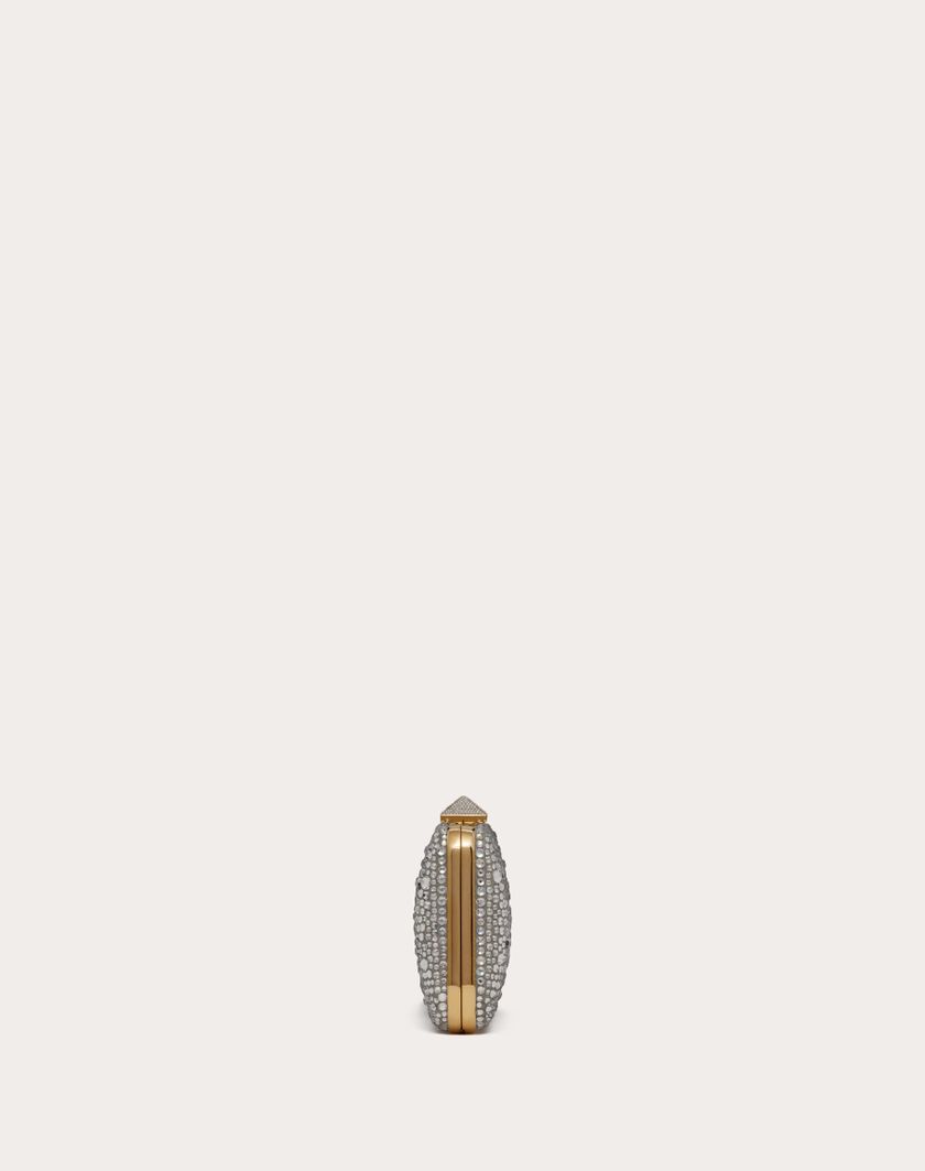 Valentino Handbags Minaudiere Carry Secrets Con Strass per Donna in Beige/crystal | Valentino IT Shopping Online