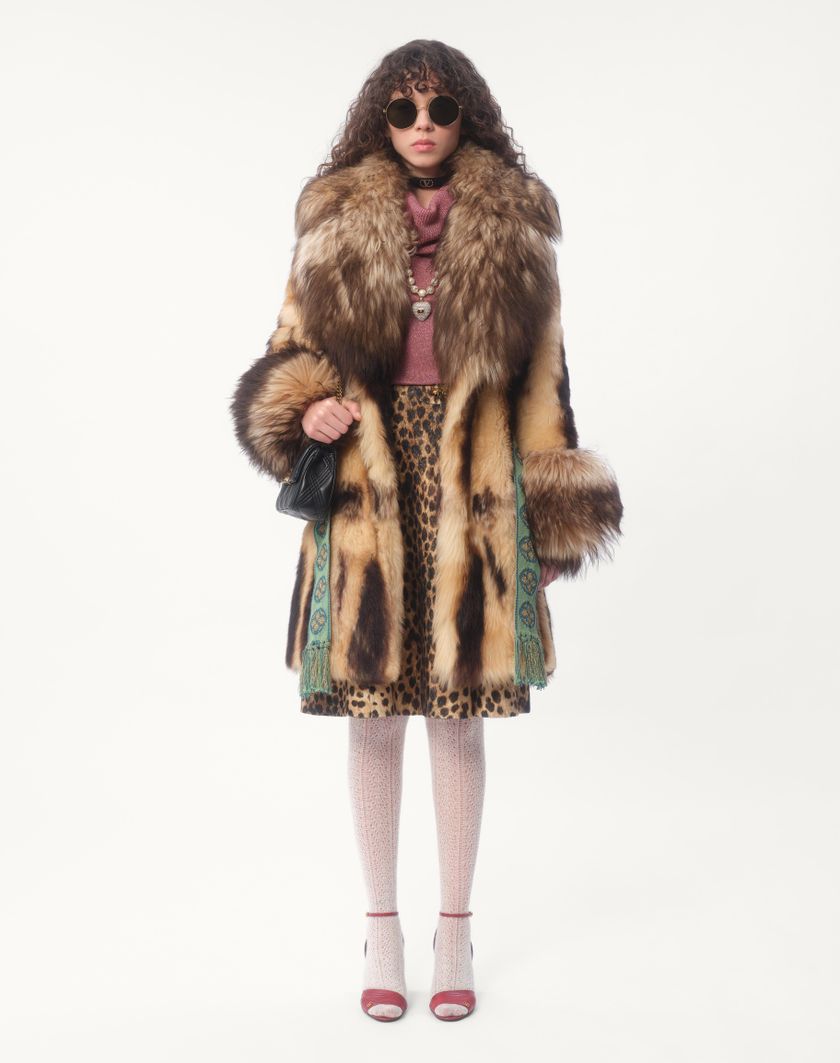 Valentino Handbags Cappotto In Shearling per Donna in Beige/marrone | Valentino IT Nuova