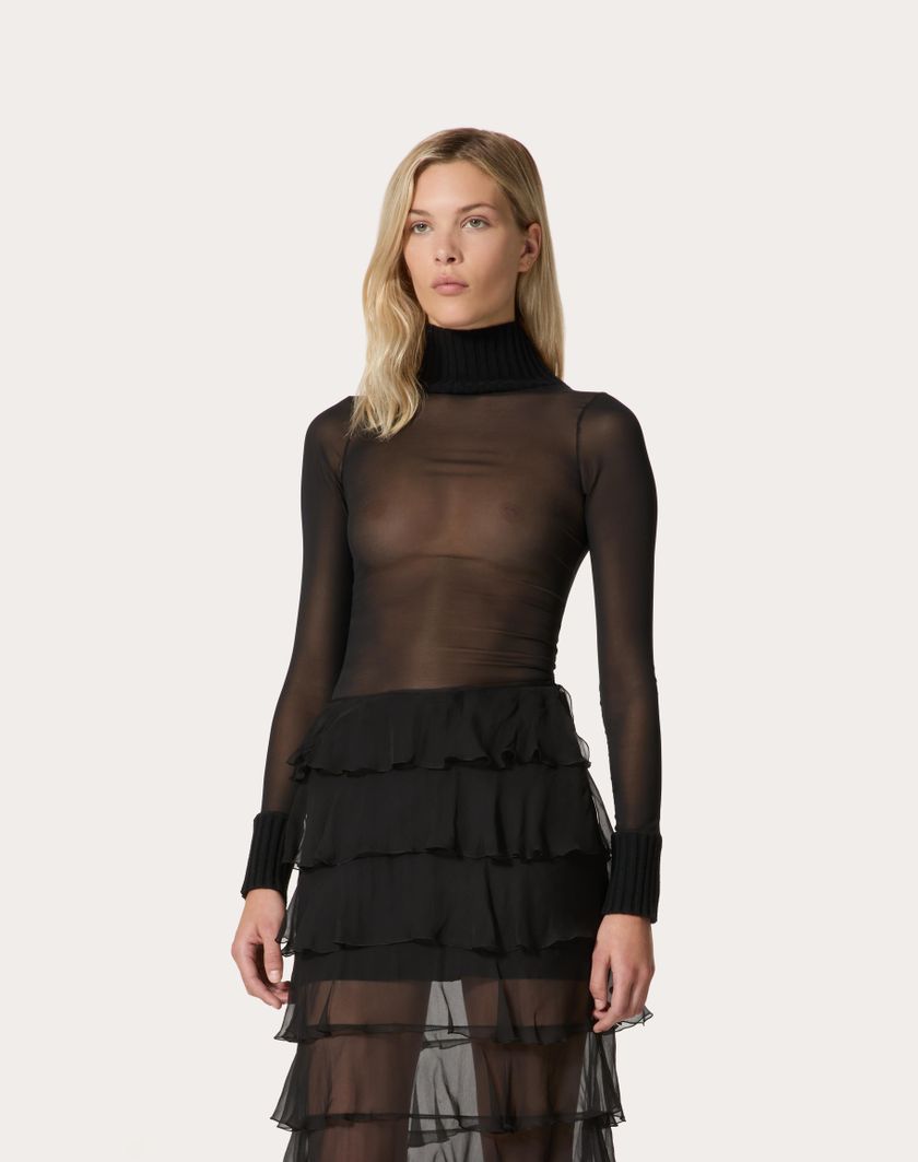 Valentino Handbags T-shirt In Jersey per Donna in Nero | Valentino IT Vendite Flash