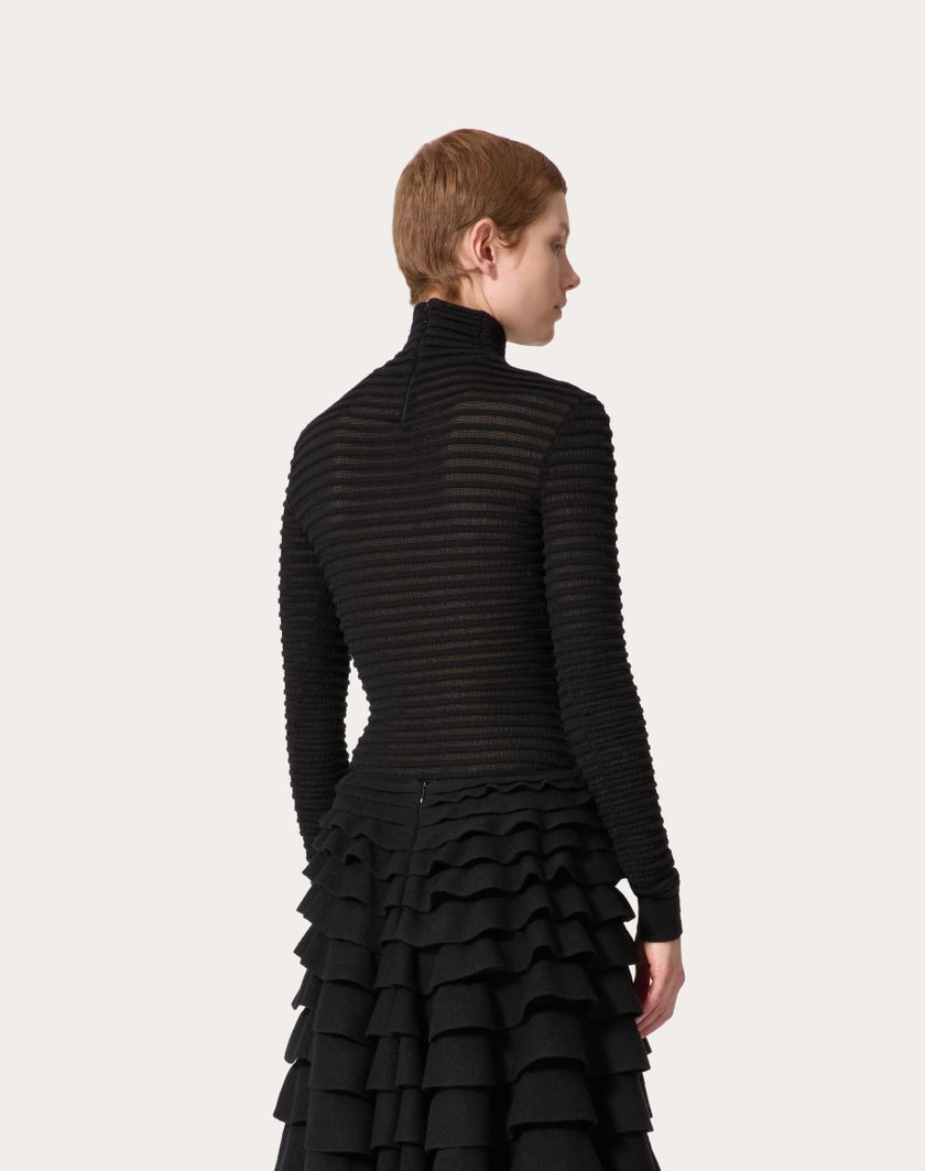 Valentino Handbags Maglia In Viscosa E Lana per Donna in Nero | Valentino IT In Saldo
