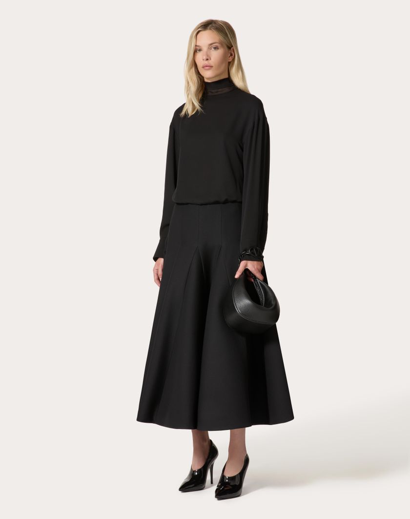 Valentino Handbags Top In Georgette per Donna in Nero | Valentino IT 2025