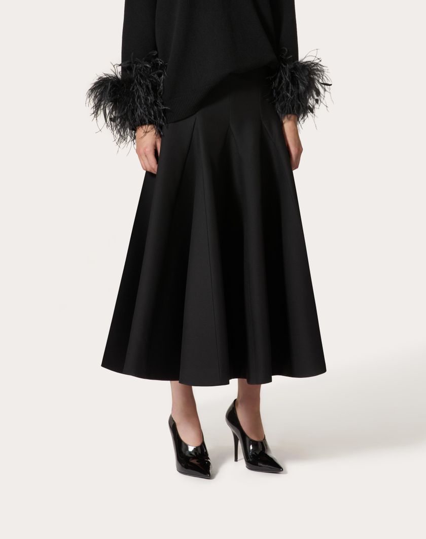 Valentino Handbags Gonna Midi In Crepe Couture per Donna in Nero | Valentino IT Fino al 65% di sconto