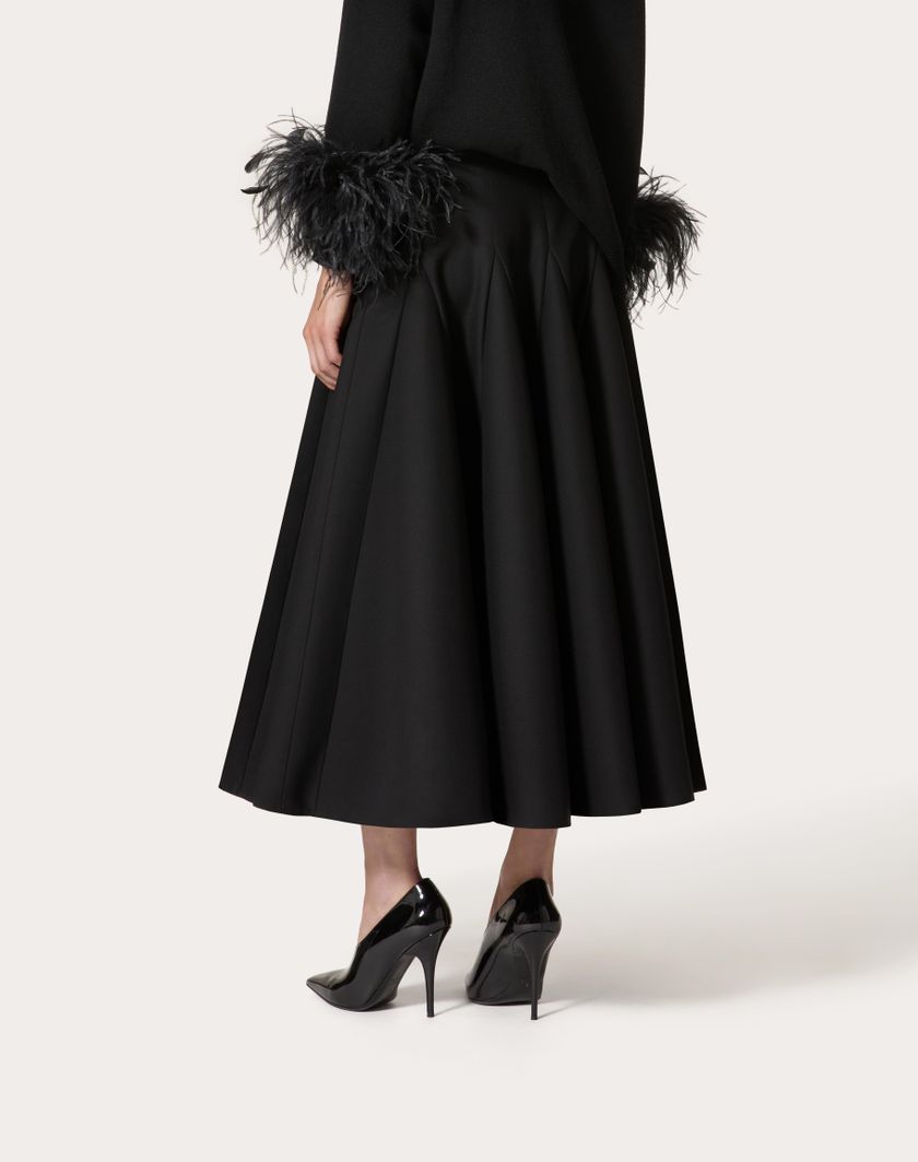 Valentino Handbags Gonna Midi In Crepe Couture per Donna in Nero | Valentino IT Fino al 65% di sconto