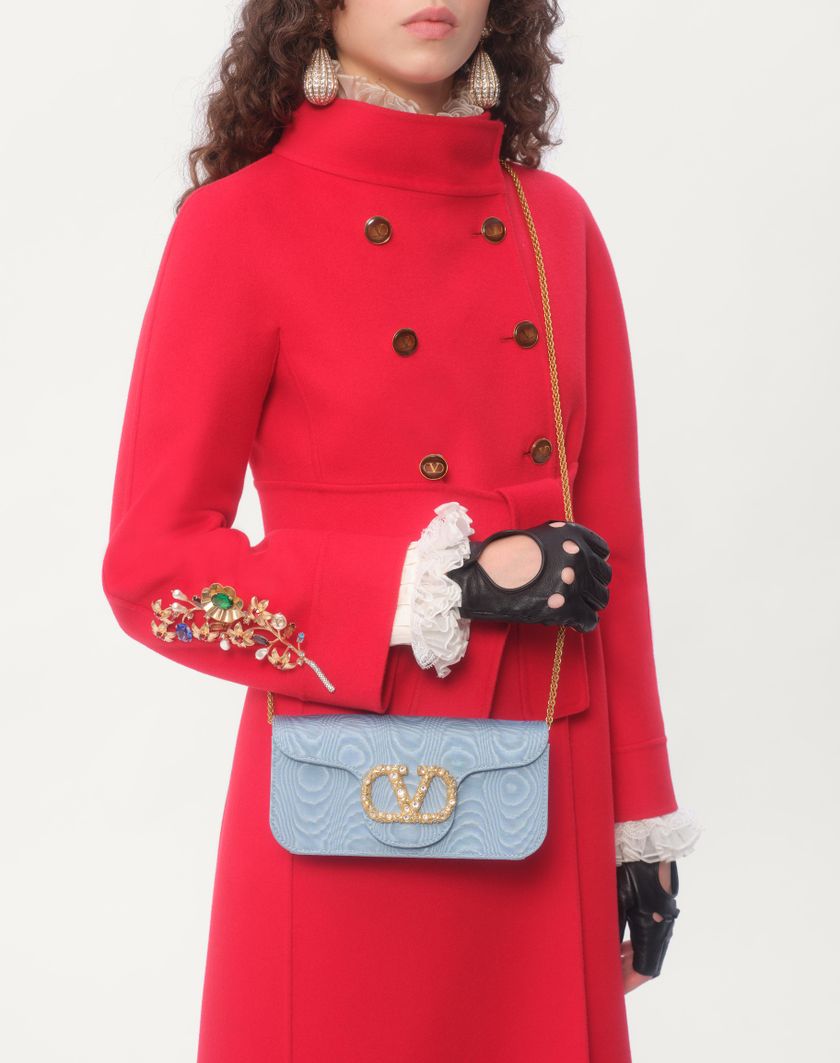Valentino Handbags Cappotto In Compact Drap per Donna in Rosso | Valentino IT Consegna Veloce