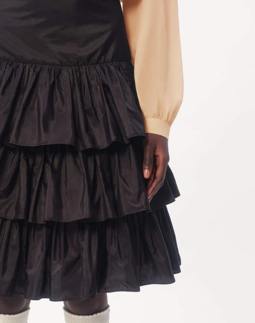 Valentino Handbags Gonna In Taffetas A Balze per Donna in Ametista | Valentino IT Shopping Online