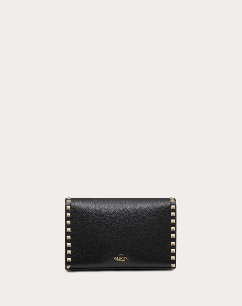 Valentino Handbags Borsa Piccola A Tracolla Rockstud In Vitello Granato per Donna in Poudre | Valentino IT Nuova
