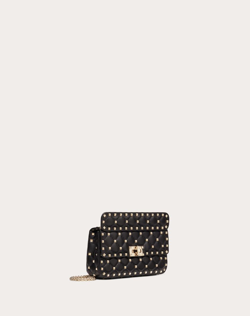 Valentino Handbags Borsa Piccola Rockstud Spike In Nappa per Donna in Nero | Valentino IT Moda