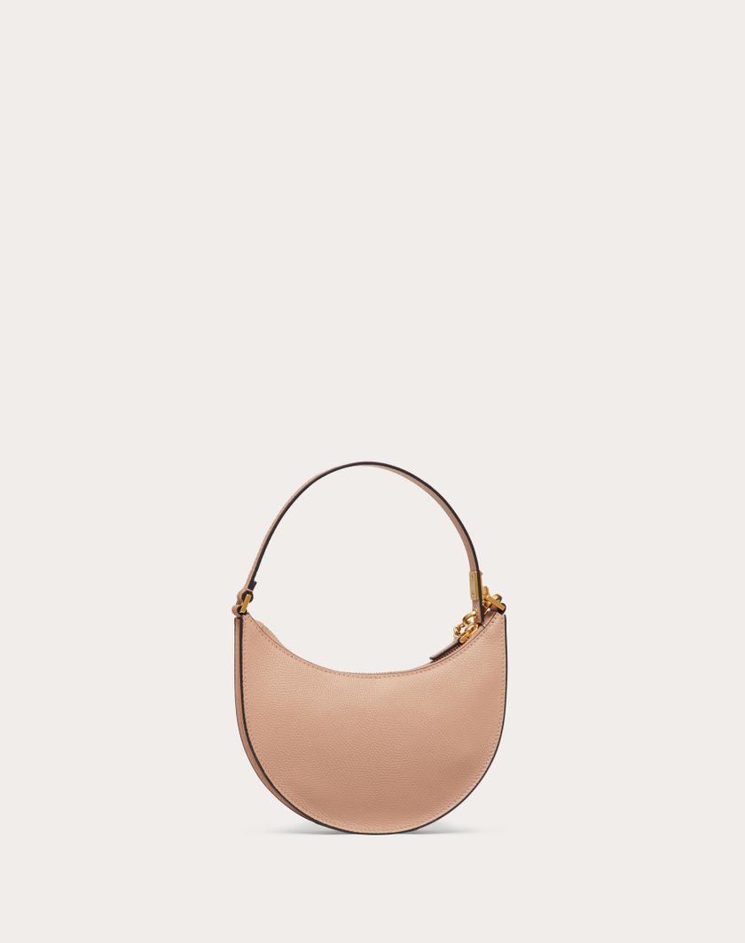 Valentino Handbags Mini Hobo Vlogo Signature In Vitello Granato per Donna in Light Ivory | Valentino IT Promozione