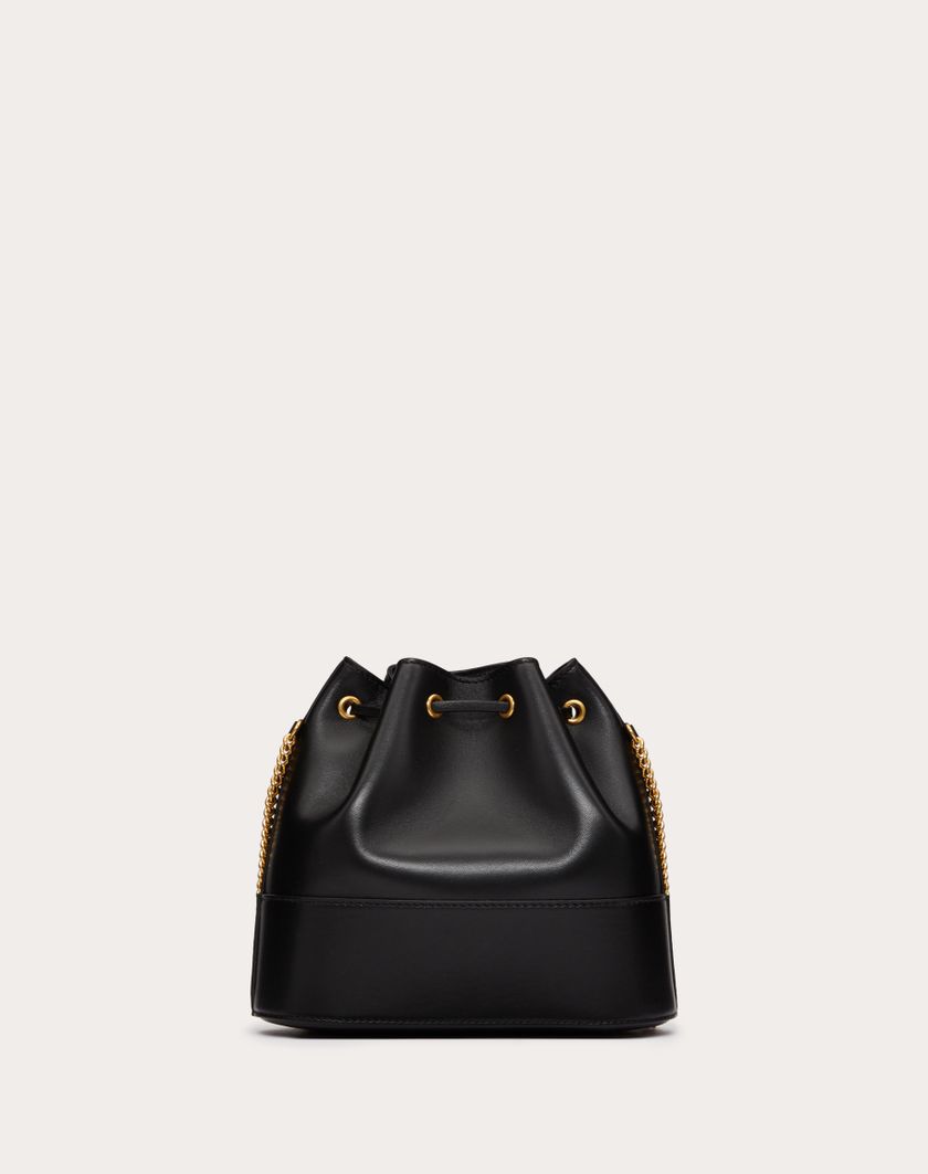 Valentino Handbags Mini Secchiello Con Catena Vlogo Signature In Nappa per Donna in Light Ivory | Valentino IT Pezzi Unici
