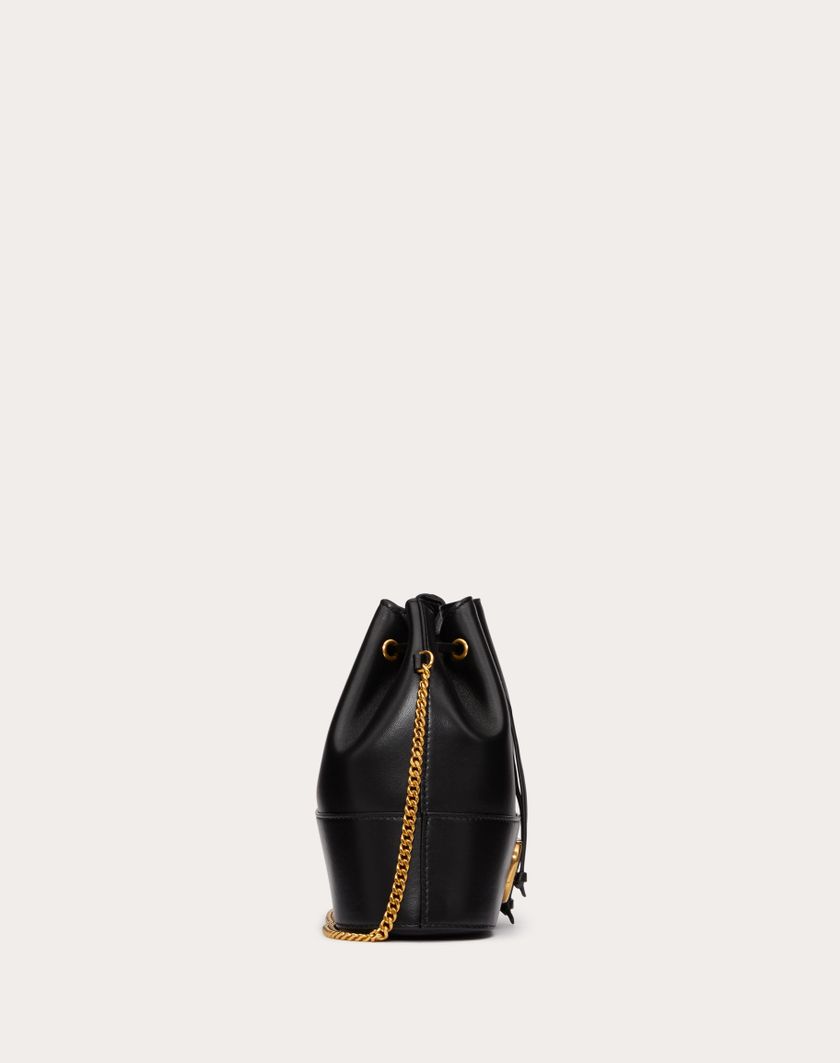 Valentino Handbags Mini Secchiello Con Catena Vlogo Signature In Nappa per Donna in Light Ivory | Valentino IT Pezzi Unici