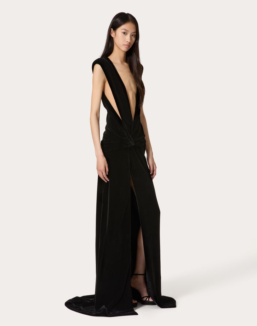 Valentino Handbags Gown In Velluto per Donna in Nero | Valentino IT Convenienza