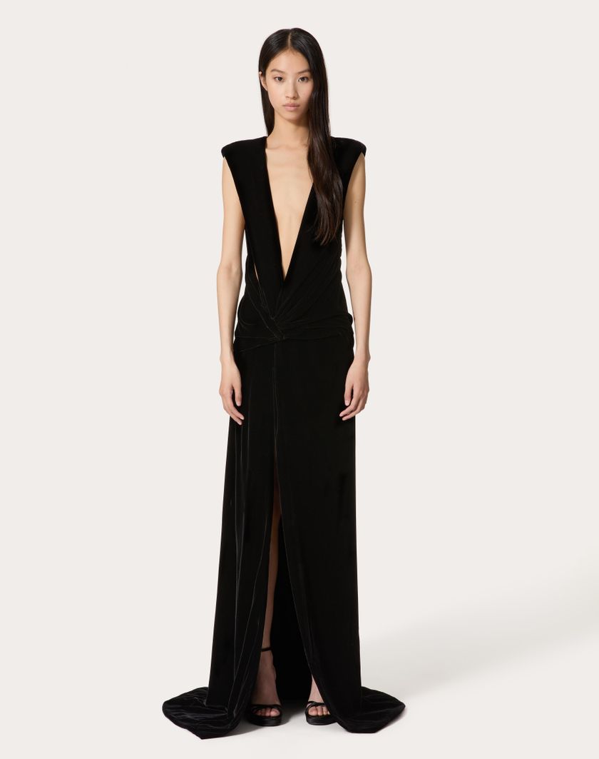 Valentino Handbags Gown In Velluto per Donna in Nero | Valentino IT Convenienza