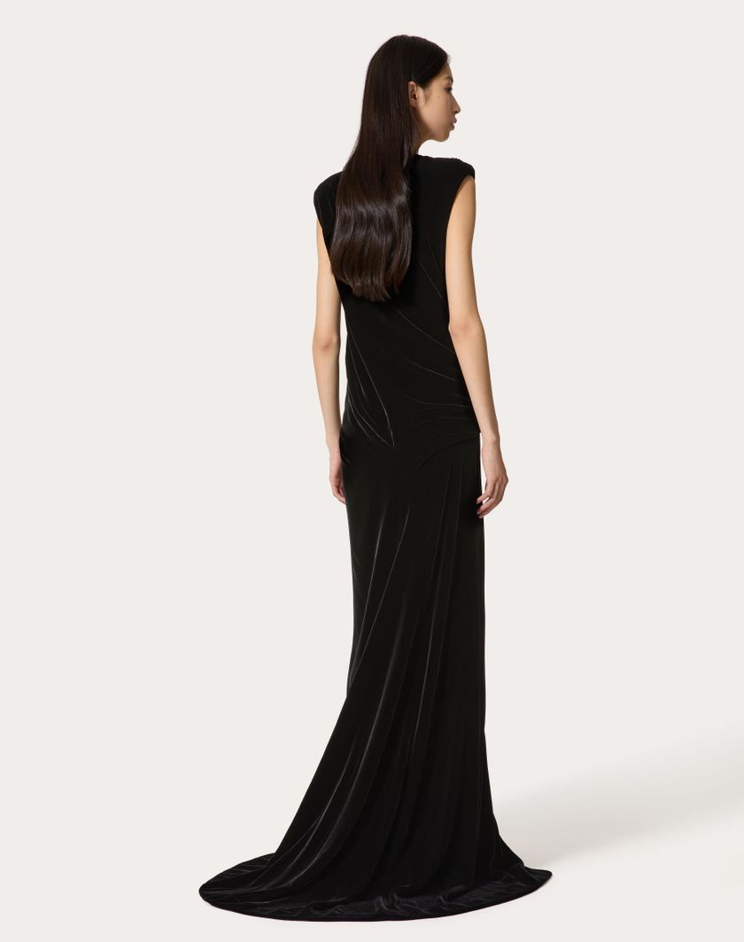 Valentino Handbags Gown In Velluto per Donna in Nero | Valentino IT Convenienza