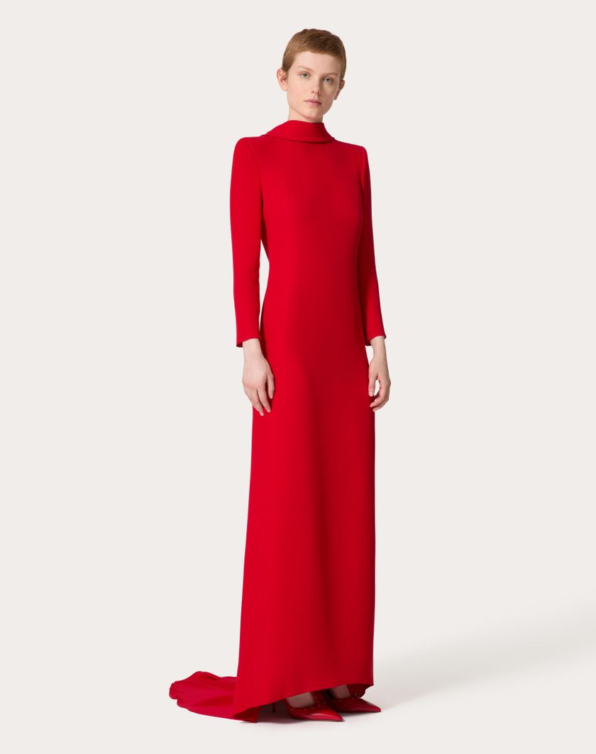 Valentino Handbags Gown In Cady Couture per Donna in Rosso | Valentino IT Presa