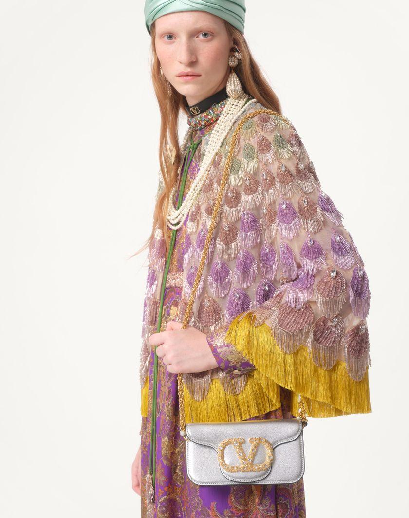 Valentino Handbags Cappa In Organza Ricamata per Donna in Poudre/multicolor | Valentino IT Saldi