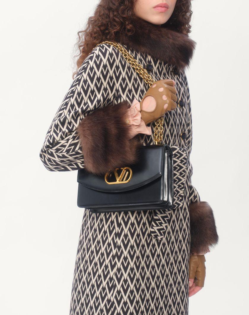 Valentino Handbags Cappotto In Jacquard Toute La V per Donna in Nero/avorio | Valentino IT Hotsell