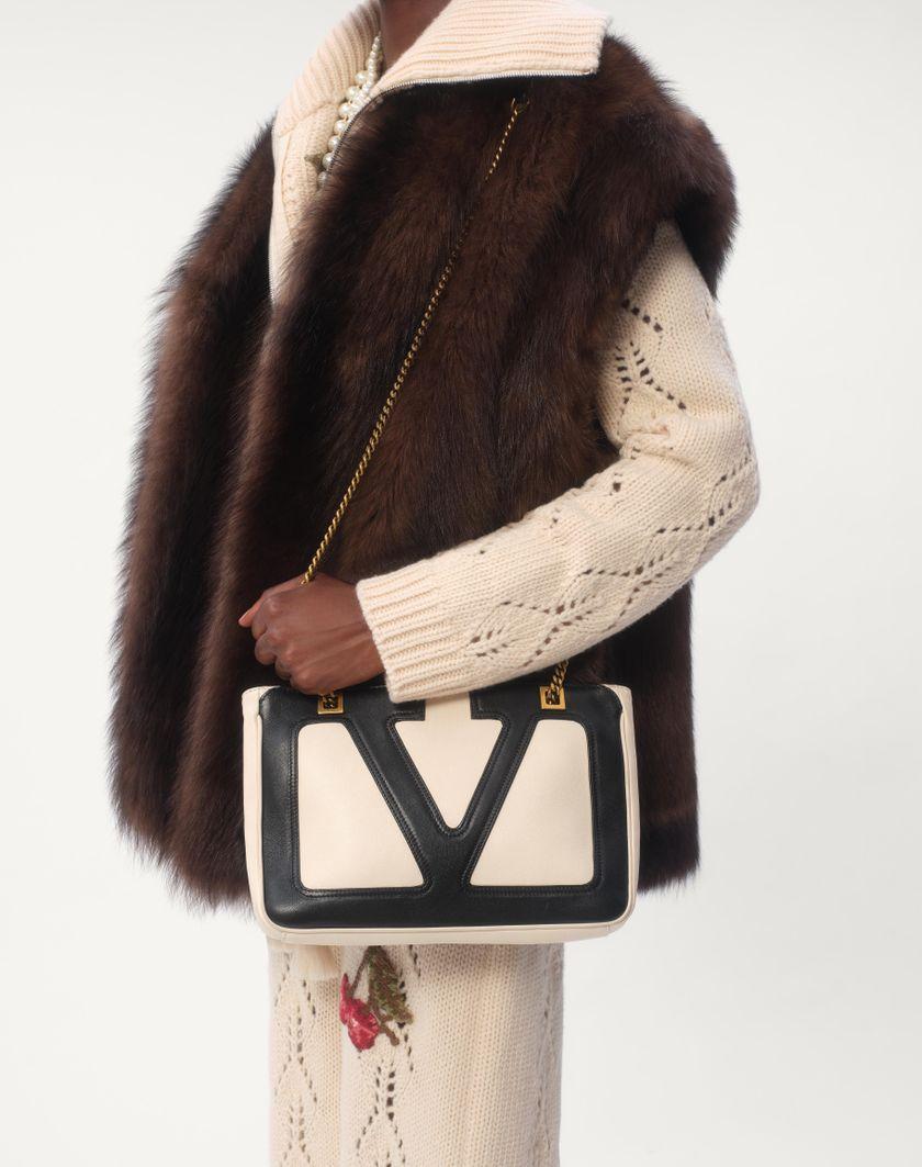 Valentino Handbags Gilet In Shearling per Donna in Marrone | Valentino IT Vendita Economica