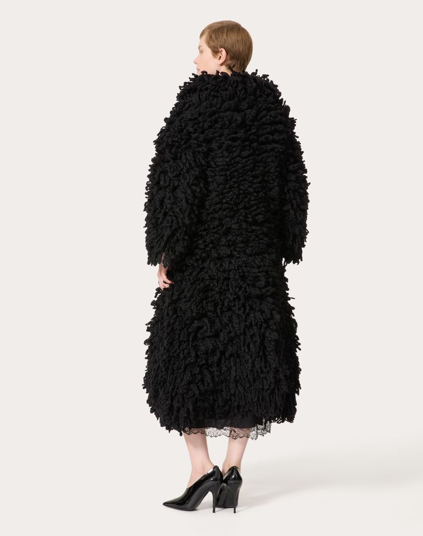 Valentino Handbags Cappotto In Maglia Di Lana per Donna in Nero | Valentino IT Vendite Flash