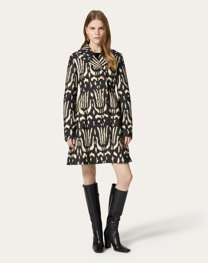 Valentino Handbags Cappotto In Valentino Wildprint 98 per Donna in Nero | Valentino IT Negozio