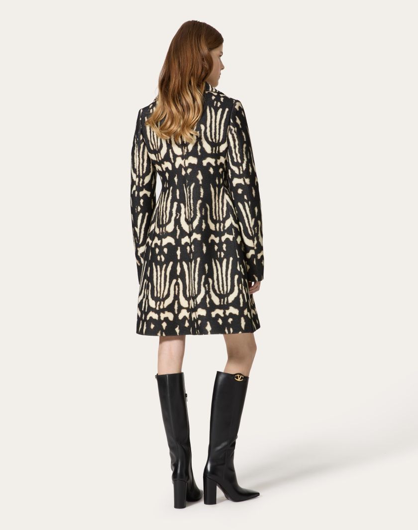 Valentino Handbags Cappotto In Valentino Wildprint 98 per Donna in Nero | Valentino IT Negozio