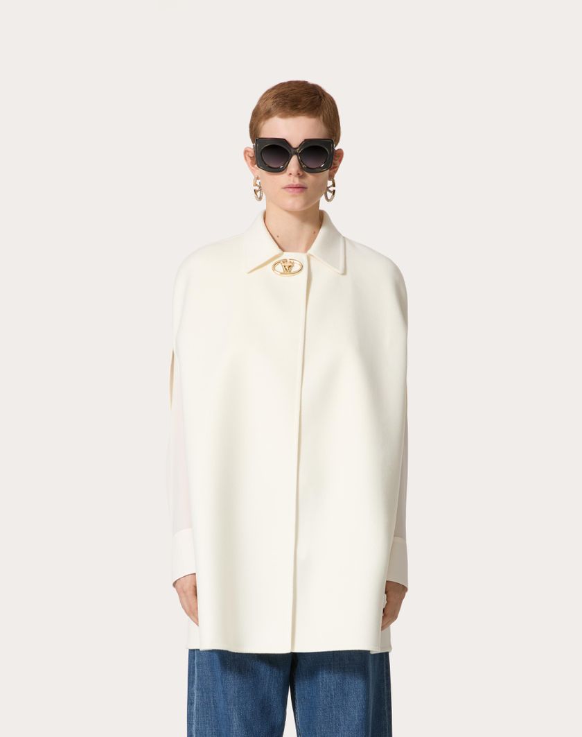 Valentino Handbags Cappa In Compact Drap per Donna in Avorio | Valentino IT 2025