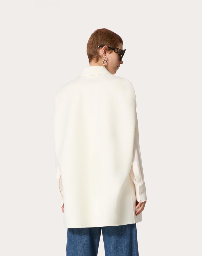 Valentino Handbags Cappa In Compact Drap per Donna in Avorio | Valentino IT 2025