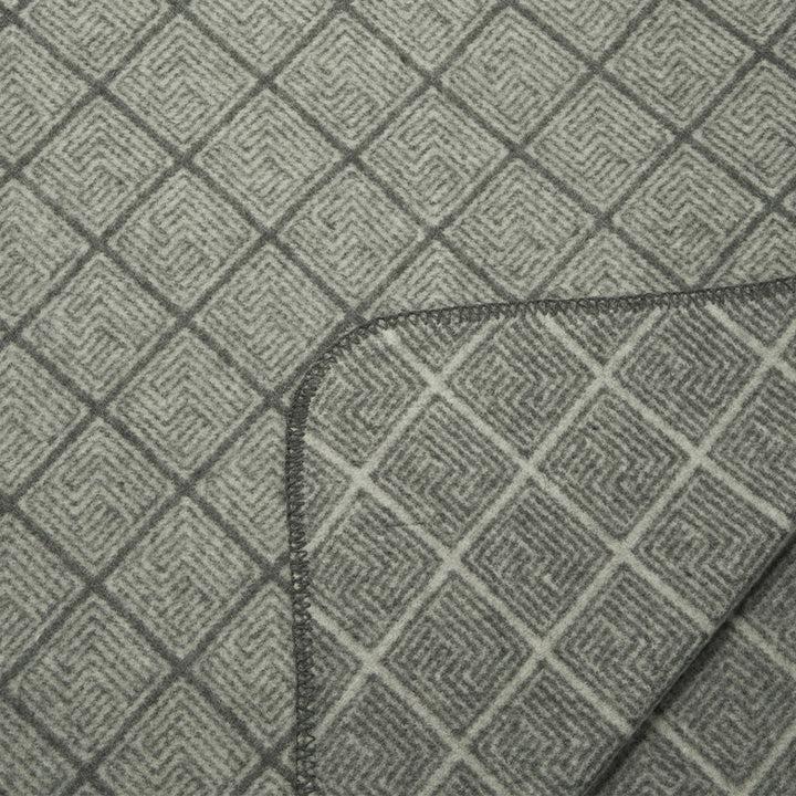 Zenoni & ColombiCoperta misto Lana Damier con disegno Jacquard Grigio Offerta temporanea