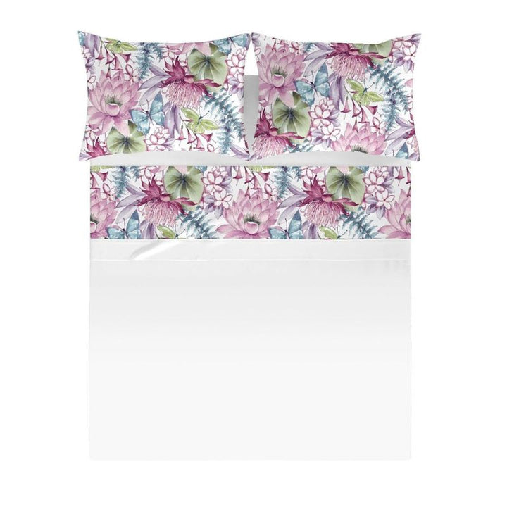 Zenoni & ColombiParure lenzuola con stampa 100% Cotone Felci Rosa Cyber Monday
