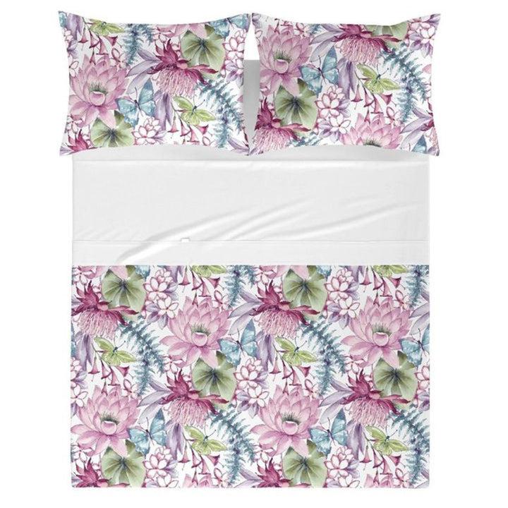 Zenoni & ColombiParure lenzuola con stampa 100% Cotone Felci Rosa Cyber Monday