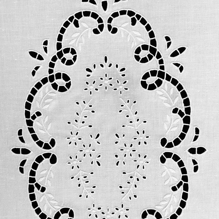 Zenoni & ColombiTenda ricamata a mano in misto Lino Made in Italy variante Doria Offerte