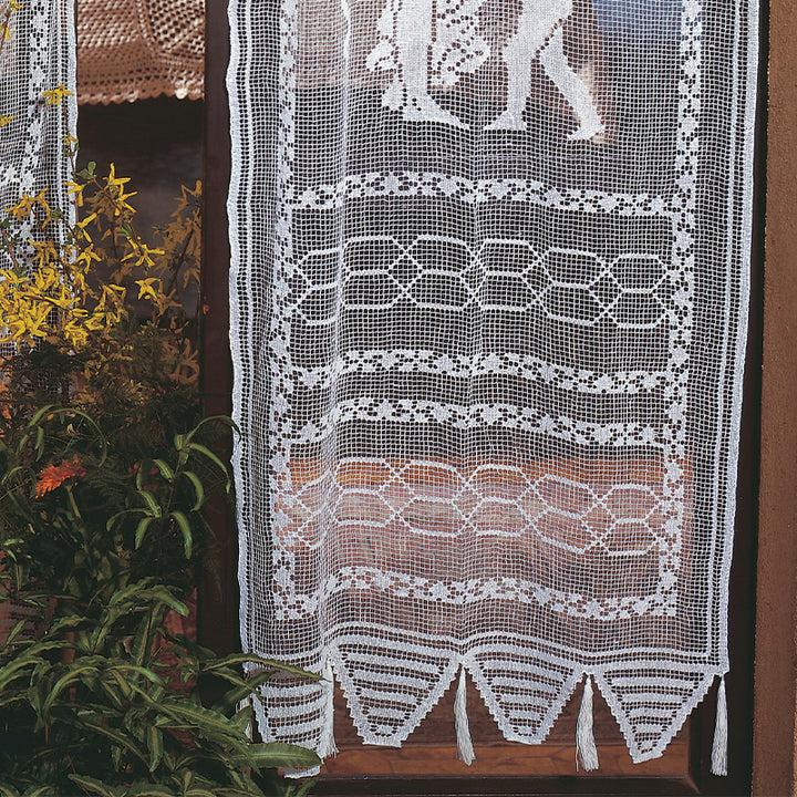 Zenoni & ColombiCoppia Tende a Filet 100% Cotone variante Primavera Italy