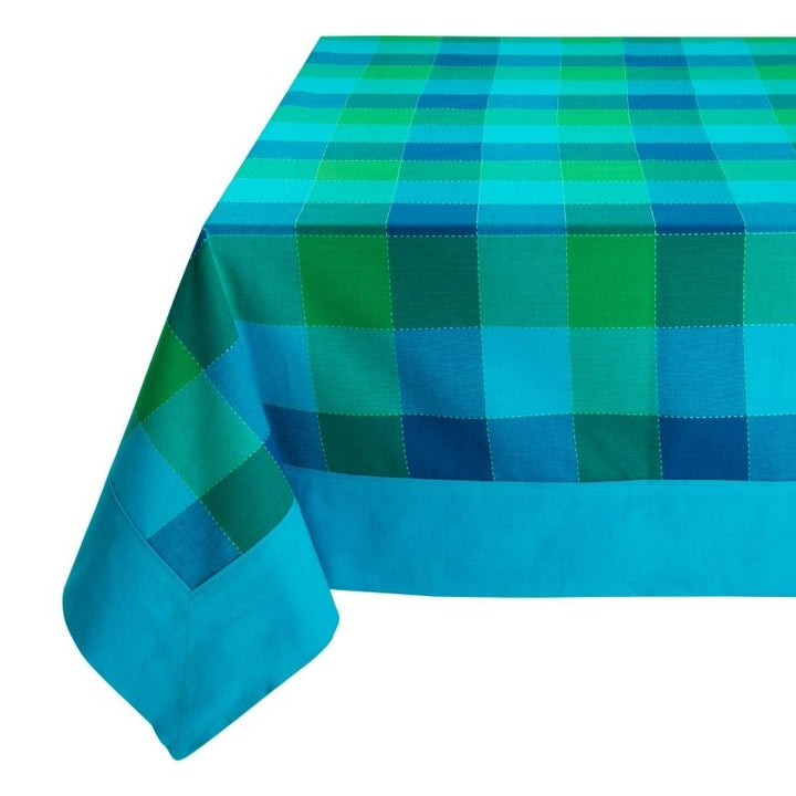 Zenoni & ColombiTovaglia tinta in filo 100% Cotone Canterbury Turchese Presa