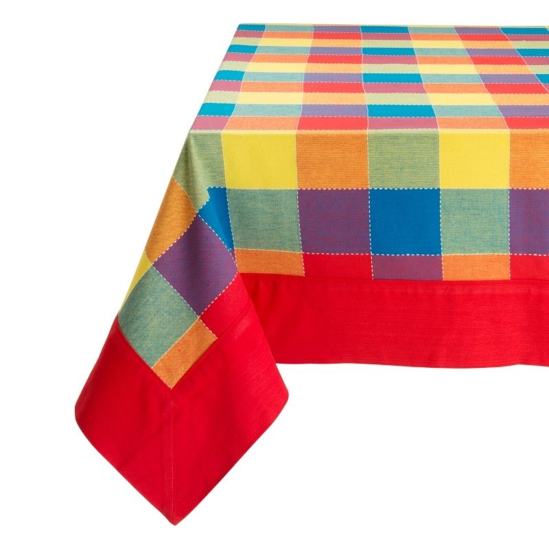 Zenoni & ColombiTovaglia tinta in filo 100% Cotone Canterbury Rosso