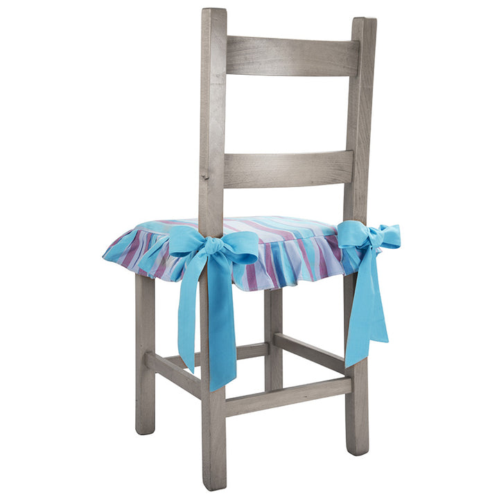 Zenoni & ColombiCopricuscino per sedia Provencal 100% cotone Azzurro Italy