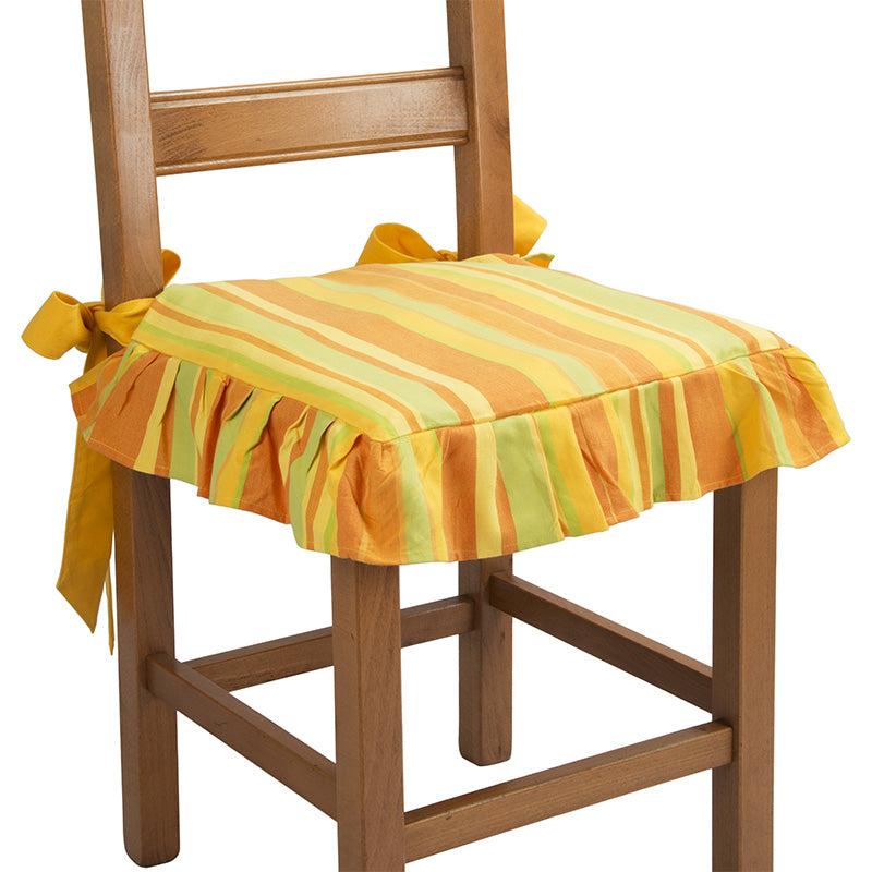 Zenoni & ColombiCopricuscino per sedia Provencal 100% cotone Giallo