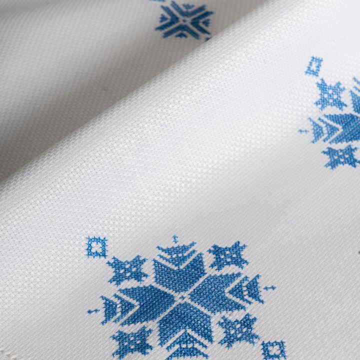 Zenoni & ColombiRunner ricamato a mano in puro cotone Made in Italy Blue Moon Vendita Calda