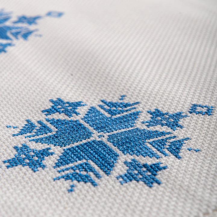 Zenoni & ColombiRunner ricamato a mano in puro cotone Made in Italy Blue Moon Vendita Calda