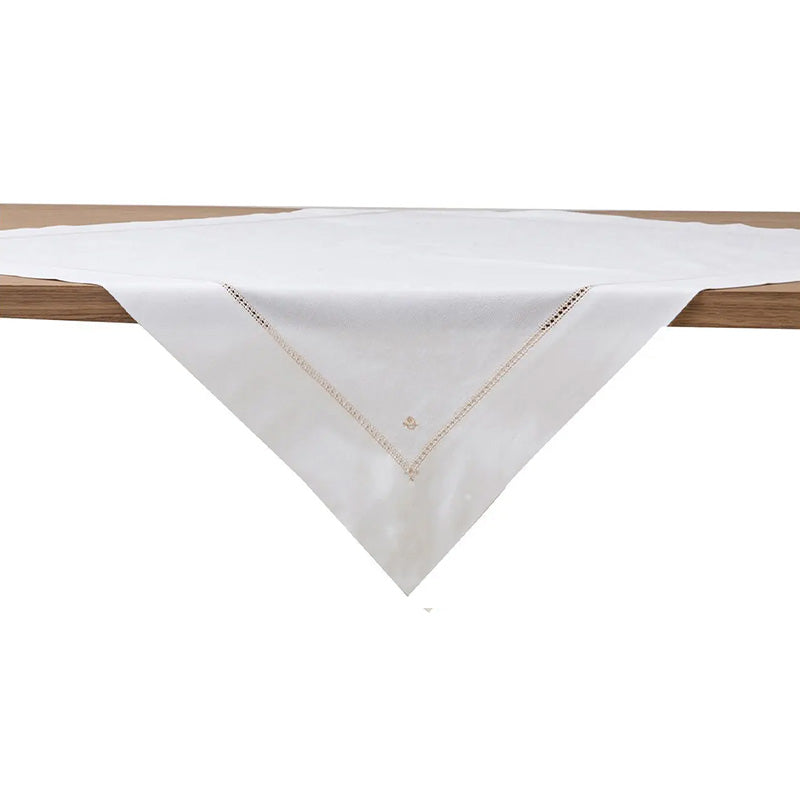 Zenoni & ColombiCentrotavola ricamato a mano in cotone Made in Italy variante Gigliuccio