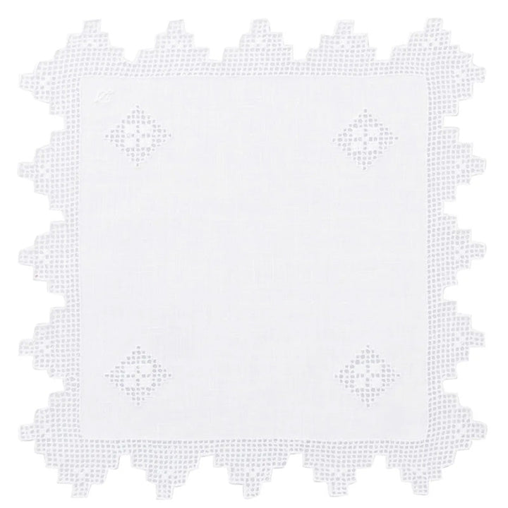 Zenoni & ColombiCentrino ricamato a mano in puro Lino Made in Italy variante Etruria (2 pezzi) Italy