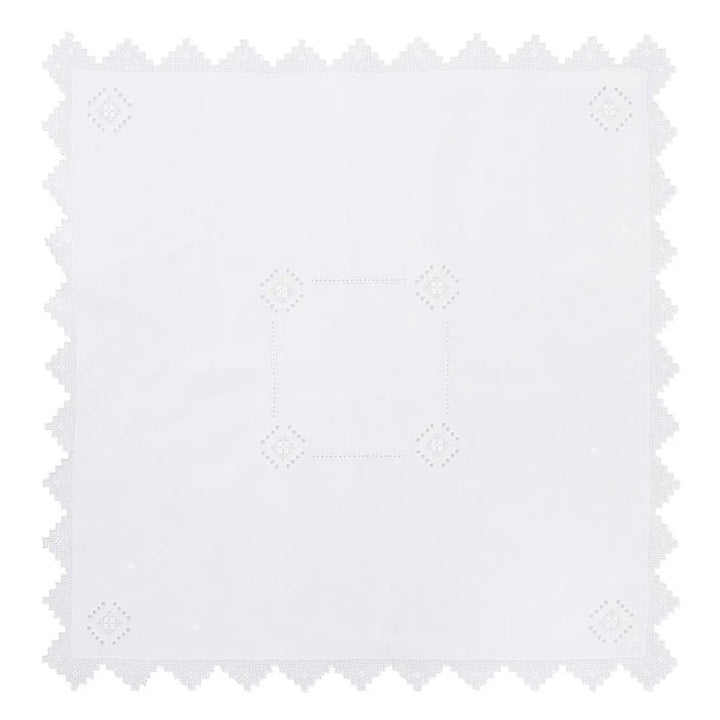 Zenoni & ColombiCentrino centrotavola ricamato a mano in puro Lino Made in Italy variante Etruria Presa