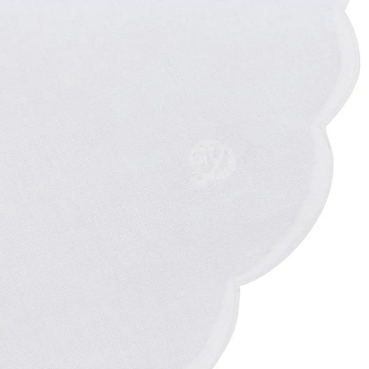 Zenoni & ColombiCentrino centrotavola rotondo ricamato a mano in puro cotone Made in Italy variante Sherwood Nuovo