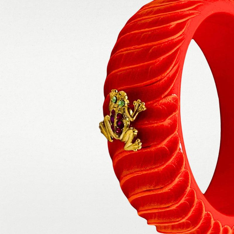 ALMALA BRACCIALE ACETATE FROG | ARANCIONE Moda