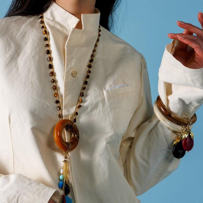 ALMALA BRACCIALE DROP STONE IVORY | BLU Novità