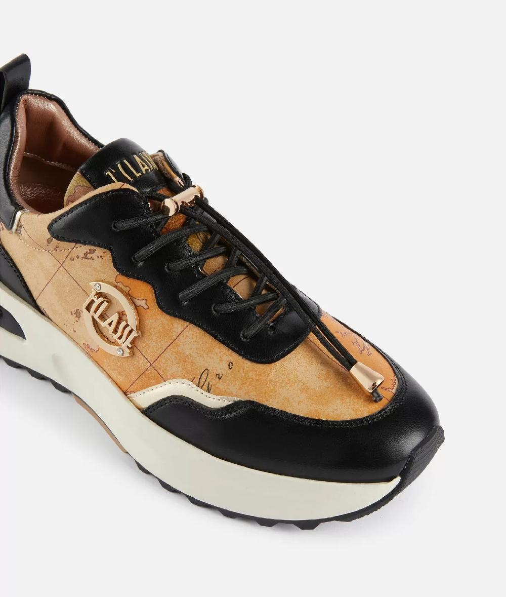 Alviero martini 1a classe Geo Road Marrakech sneakers in eco nappa Nere Negozio